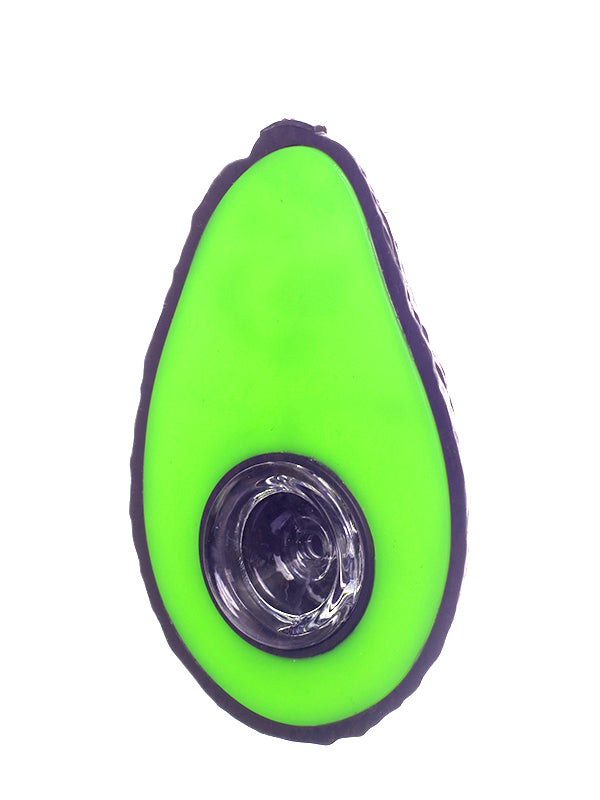 Avocado Hand Pipe with Glass Bowl