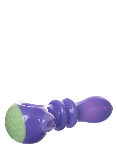 Purple Hand pipe with Green Honeycomb