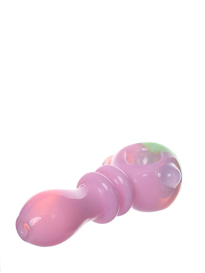 Pink Hand pipe with Green Honeycomb